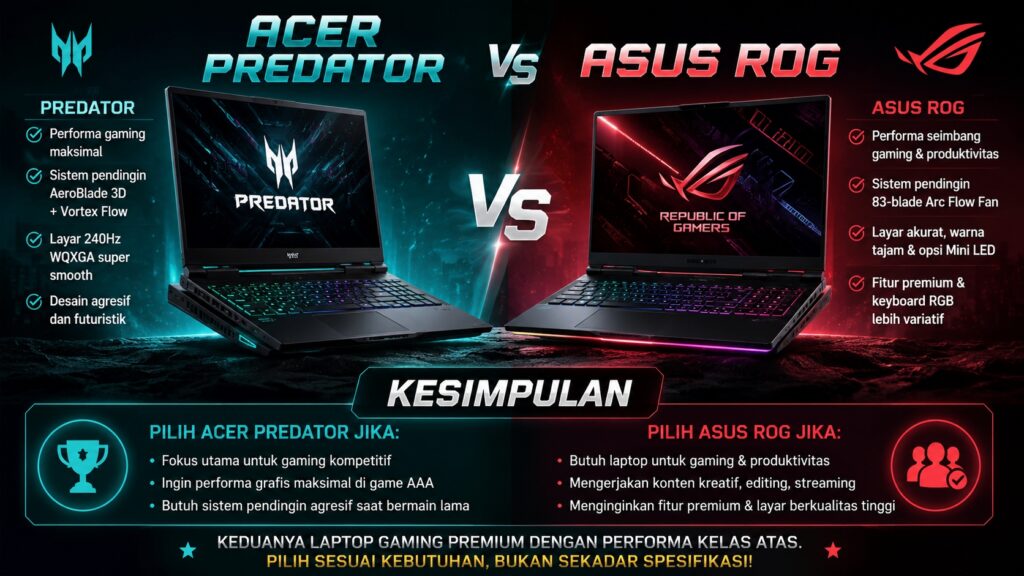 Acer Predator vs ASUS ROG: Mana yang Lebih Worth It?